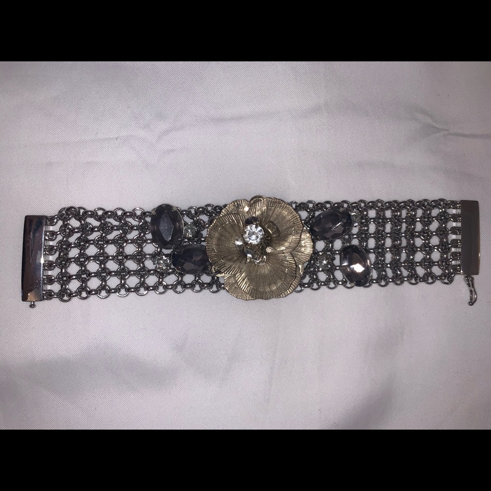 Silver Chain Beaded Bracelet